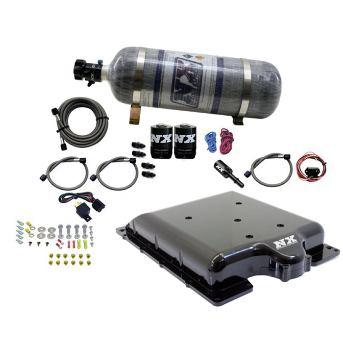 Kit Nitrous Express avec couvercle de compresseur Dodge Hellcat/Demon (100-400 CV) avec bouteille de 12 lb