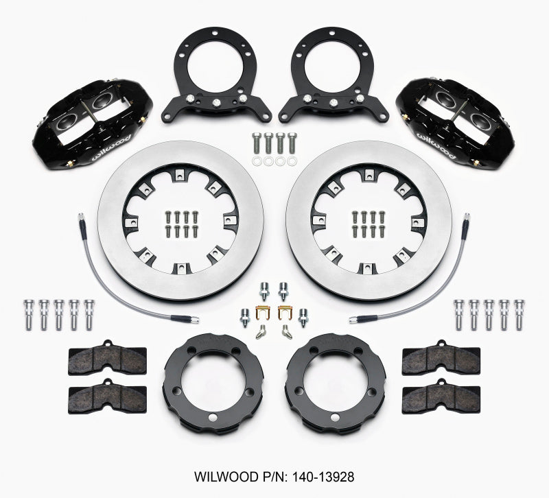 Kit de chapeau avant Wilwood D8 12,19 pouces Rotor 76-77 Ford Bronco Dana 44 avec lignes