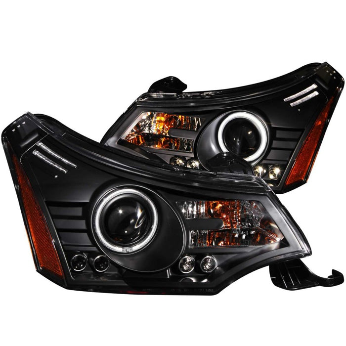 Phares de projecteur ANZO 2008-2011 Ford Focus Noir