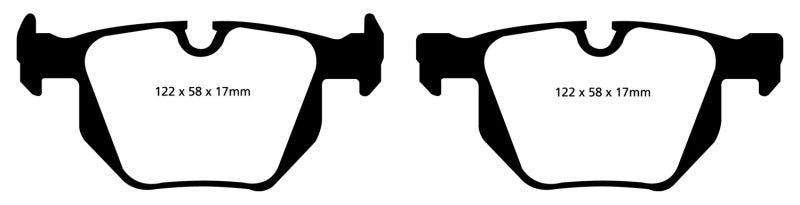 Plaquettes de frein arrière Bluestuff EBC 06-12 pour BMW 335i 3.0T (E90/E92/E93)