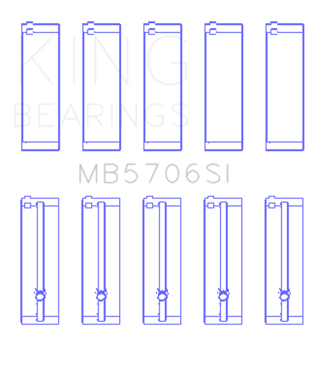 King Engine Bearings Hyundai i30 G4FC (Size +0.75mm) Main Bearing Set