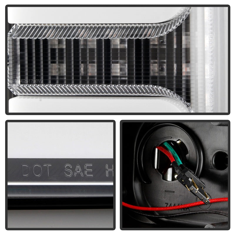 Phares de projecteur Spyder Ford F-250/F-350/F450 Super Duty 17-18 Noir PRO-YD-FS17-SBSEQ-BK