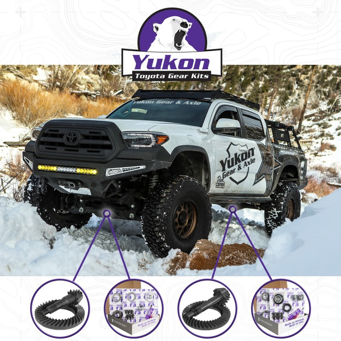 Kit de couronne et pignon Yukon avant et arrière pour différentiel Toyota 9,5/9,5 rapport 5,29