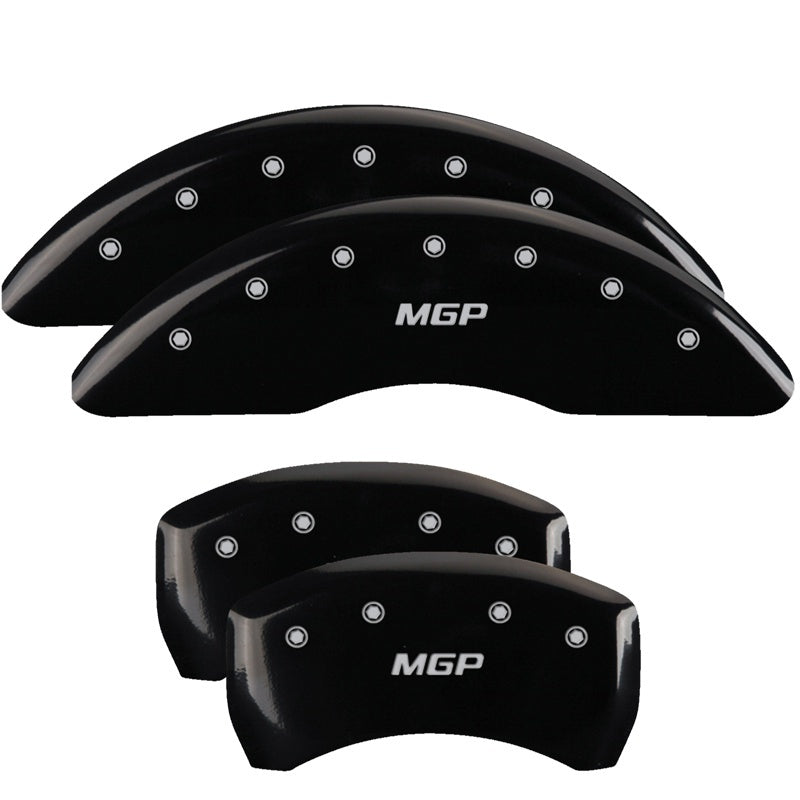 MGP 4 Caliper Covers Engraved Front & Rear Circle K/Kia Black finish silver ch