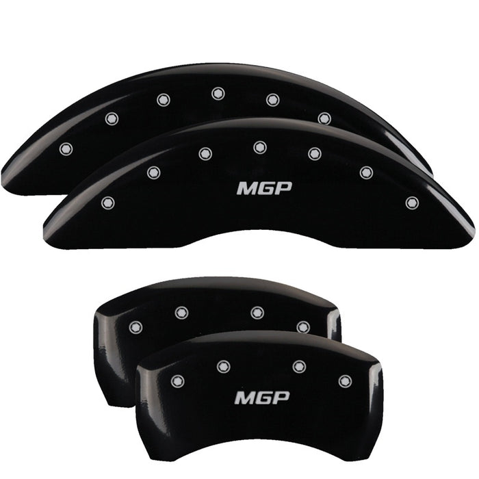 MGP 4 Caliper Covers Engraved Front & Rear JEEP Black finish silver ch