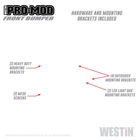 Pare-chocs avant Westin 19-21 Chevrolet Silverado 1500 Pro-Mod - Tex. Blk