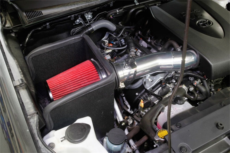 Kit d'admission d'air Spectre 16-18 Toyota Tacoma V6-3.5LF/I - Poli avec filtre rouge