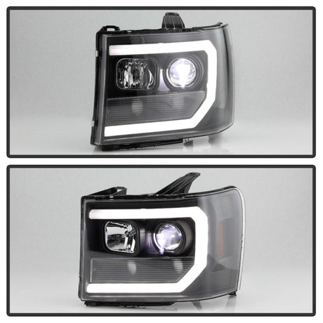 Phares à DEL Spyder GMC Sierra 1500/2500/3500 07-13 Denali 08-13 Noir PRO-YD-GS07V2PL-BK