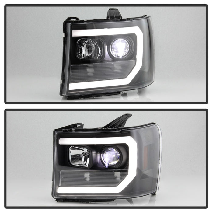 Spyder GMC Sierra 1500/2500/3500 07-13 Denali 08-13 LED Headlights Blk PRO-YD-GS07V2PL-BK