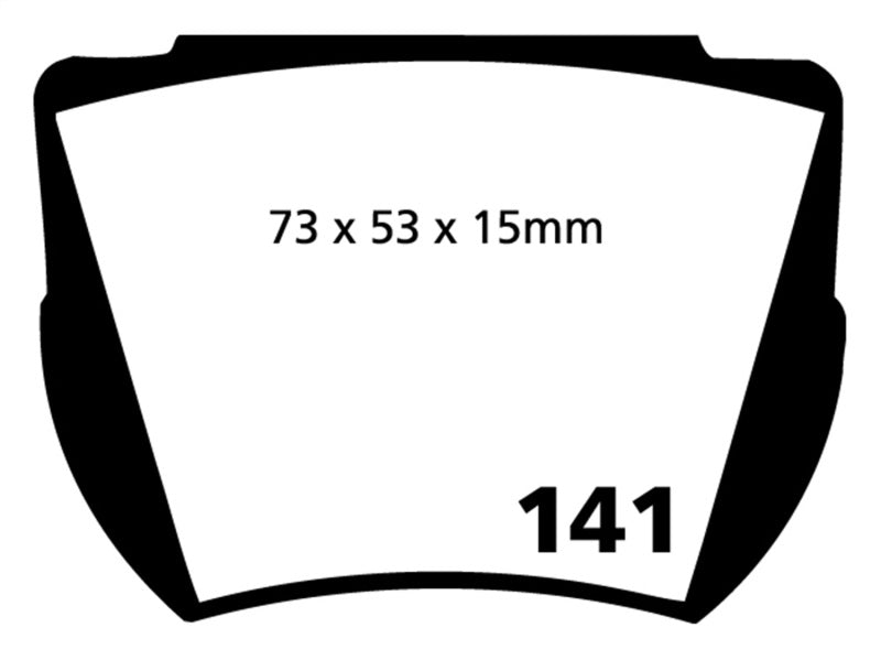 Plaquettes de frein arrière EBC 59-65 Aston Martin DB4 3.7L Cabriolet Yellowstuff