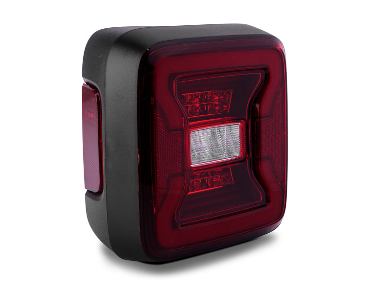 Feux arrière à LED Raxiom 18-22 Jeep Wrangler JL - Boîtier noir - Lentille rouge