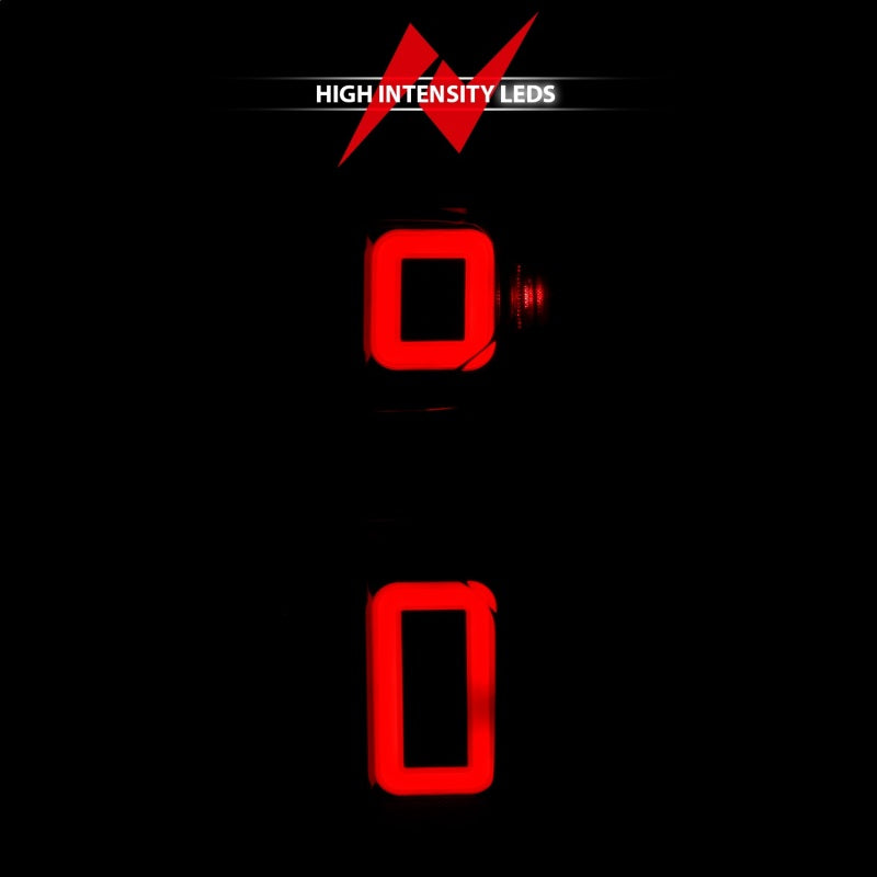 Anzo 19-21 Chevy Silverado Work TruckFeux arrière à LED complets Boîtier noir Lentille fumée G2 (avec barres lumineuses C)