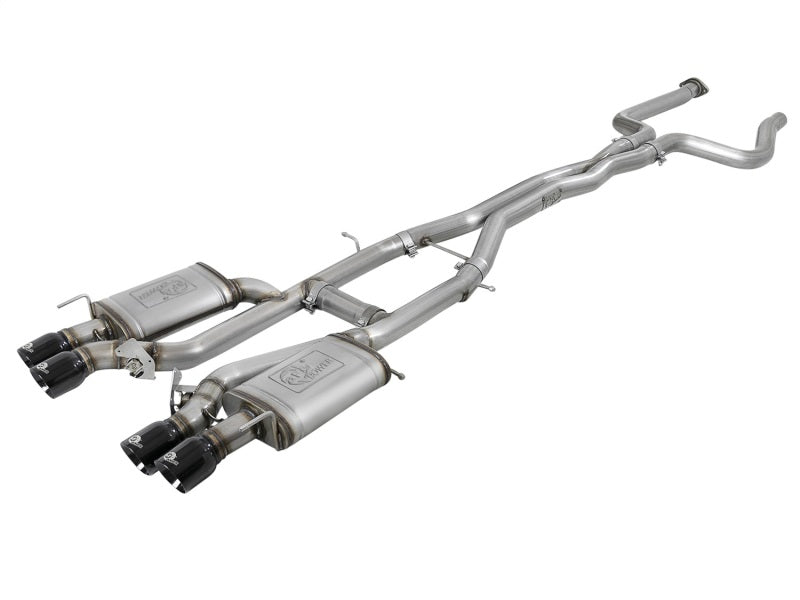 Échappement arrière de catalyseur aFe MACHForce XP 3 pouces 304SS avec embouts noirs 16-17 Cadillac ATS-V V6-3.6L (tt)