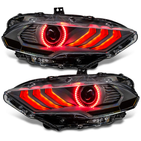 Phares à DEL Dynamic ColorSHIFT pour Ford Mustang 18-23 d'Oracle Lighting - Série noire VOIR LA GARANTIE