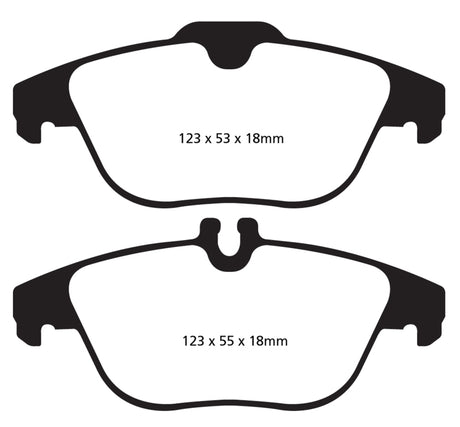 Plaquettes de frein arrière Redstuff EBC 13-16 Mercedes-Benz GLK250 2.1 Twin TD