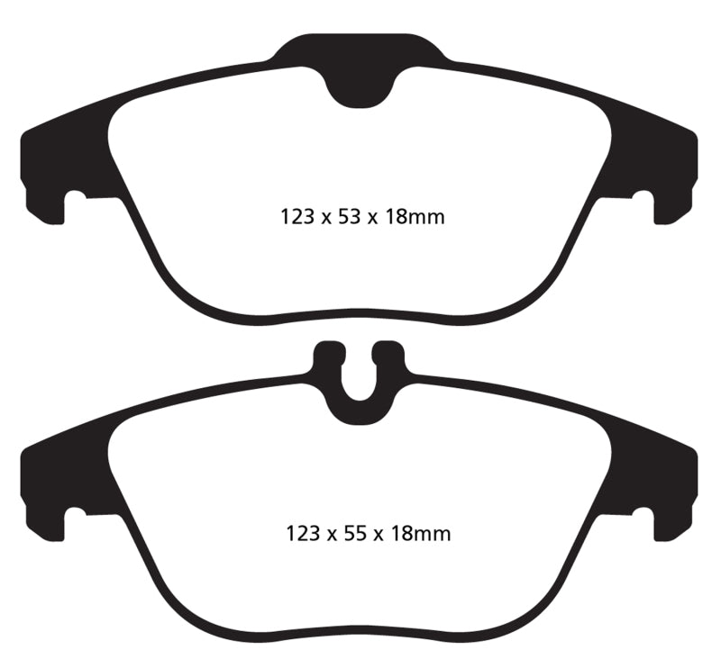 EBC 13-16 Mercedes-Benz GLK250 2.1 Twin TD Yellowstuff Rear Brake Pads