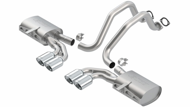 Échappement Catback Borla 97-04 Chevrolet Corvette 5,7 L 8 cylindres Touring SS