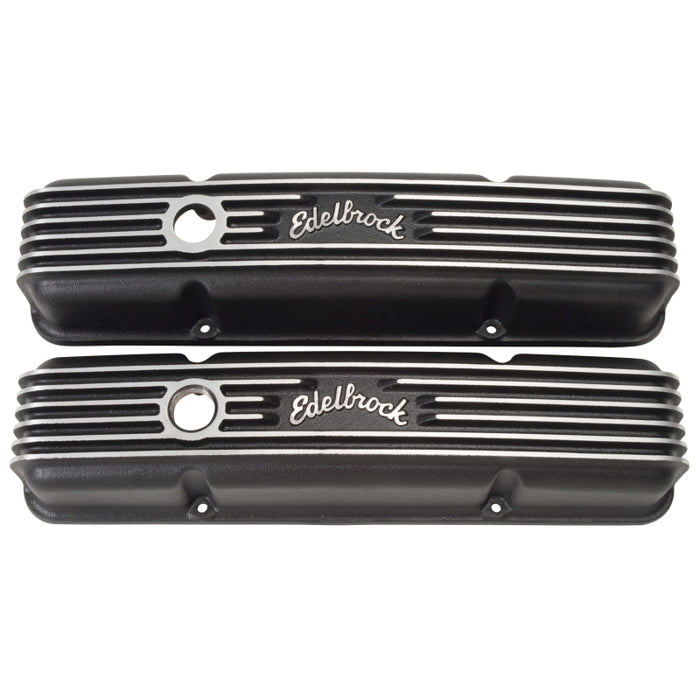 Couvercle de soupape Edelbrock Classic Series Chevrolet 1959-1986 262-400 CI V8 Noir