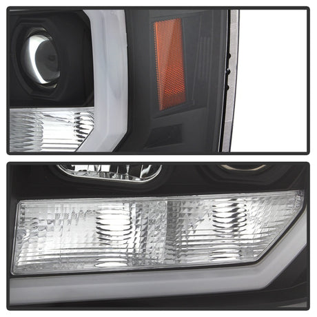 Phares de projecteur Spyder GMC Sierra 1500/2500/3500 07-13 V2 - Noir PRO-YD-GS07V2-LBDRL-BK
