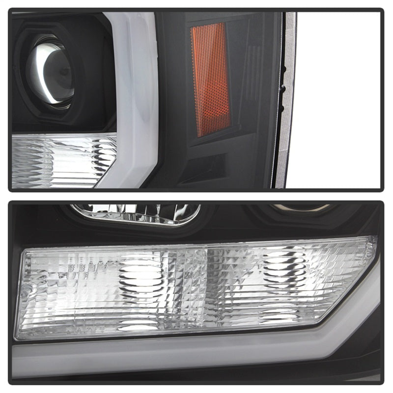 Phares de projecteur Spyder GMC Sierra 1500/2500/3500 07-13 V2 - Noir PRO-YD-GS07V2-LBDRL-BK