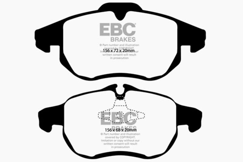 EBC 03 Saab 9-3 2.0 Turbo (Arc) Redstuff Front Brake Pads