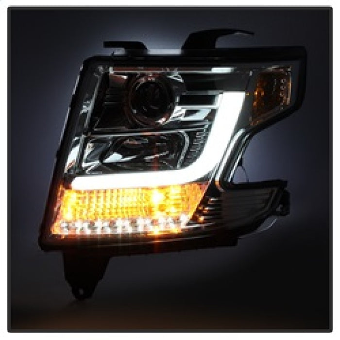 Spyder Chevy Tahoe / Suburban 2015 -2016 Projector Headlights - DRL LED - Chrome PRO-YD-CTA15-DRL-C