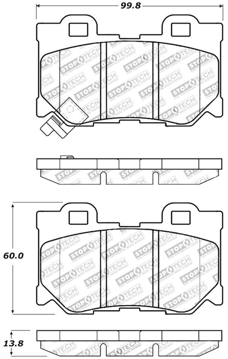 Plaquettes de frein arrière StopTech Performance 08-09 Infiniti FX50/G37