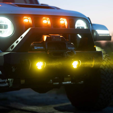 Feux antibrouillard SAE à double mode KC HiLiTES FLEX ERA 3 - Kit principal à 2 lampes pour pare-chocs de rechange Jeep