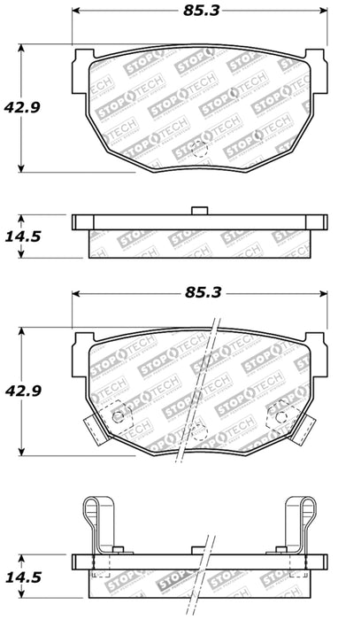 Plaquettes de frein arrière StopTech Performance 89-98 240SX