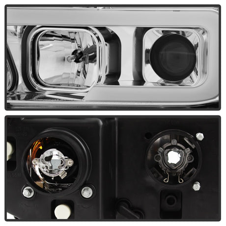 Phares de projecteur DRL à barre lumineuse Spyder 07-13 Toyota Tundra V2 - Chrome (PRO-YD-TTU07V2-LB-C)