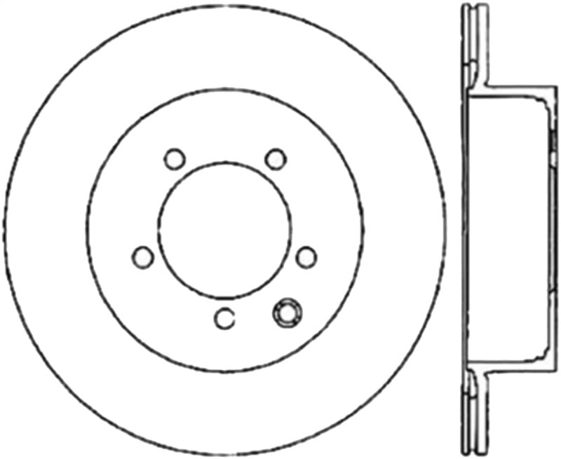 Rotor arrière droit fendu StopTech Power Slot 03-05 350Z / 03-04 G35 / 03-05 G35X CRYO