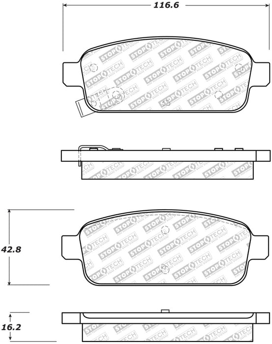 Plaquettes de frein StopTech Street Select - Arrière