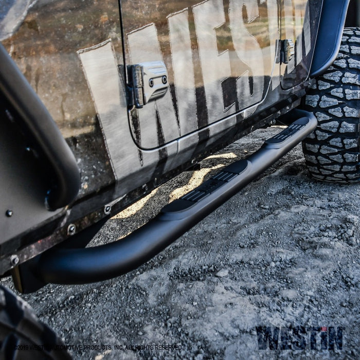 Marchepieds Westin 18-22 Jeep Wrangler JLU 4 portes E-Series 3 Nerf - Tex. Blk