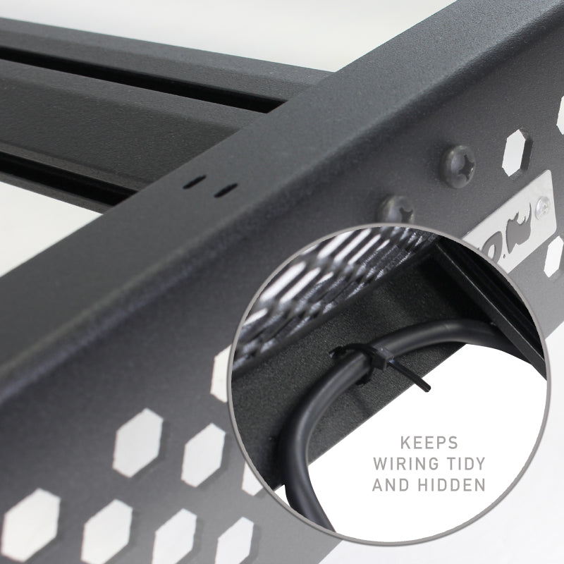 Barres de toit à profil bas Go Rhino 19-21 pour Toyota Tundra CrewMax Ceros - Tex. Blk