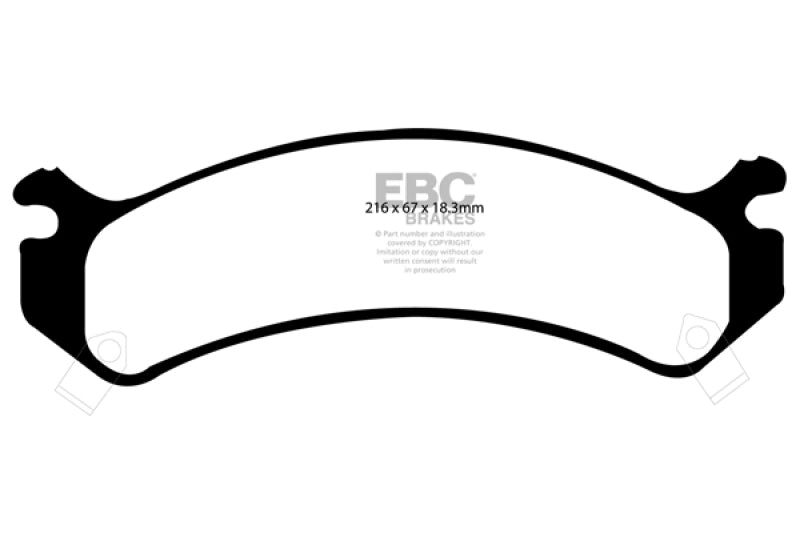 Plaquettes de frein avant extra-robustes EBC 02 pour Chevrolet Avalanche 8.1 (2500)