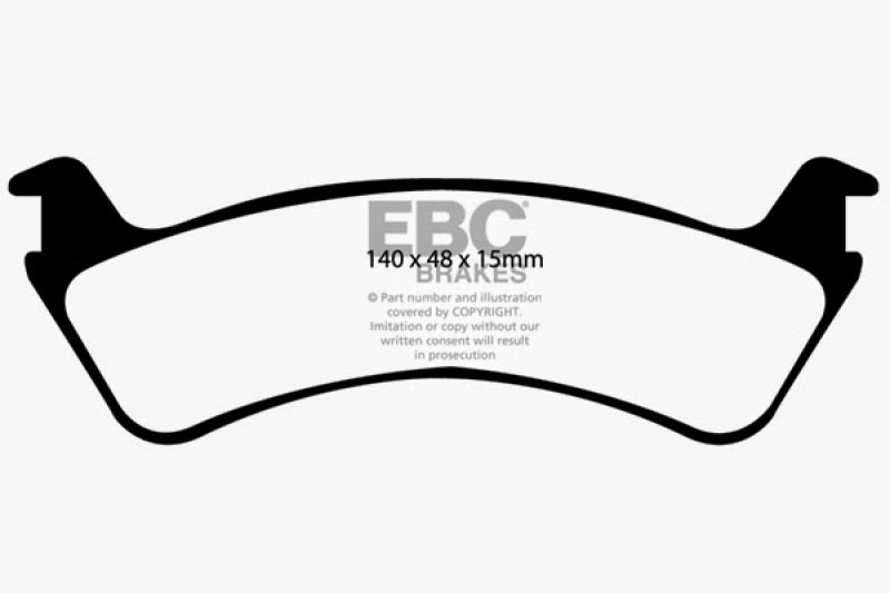 Plaquettes de frein arrière EBC Ultimax2 pour Ford Explorer Sport 4.0 2WD (pistons phénoliques) 00-02