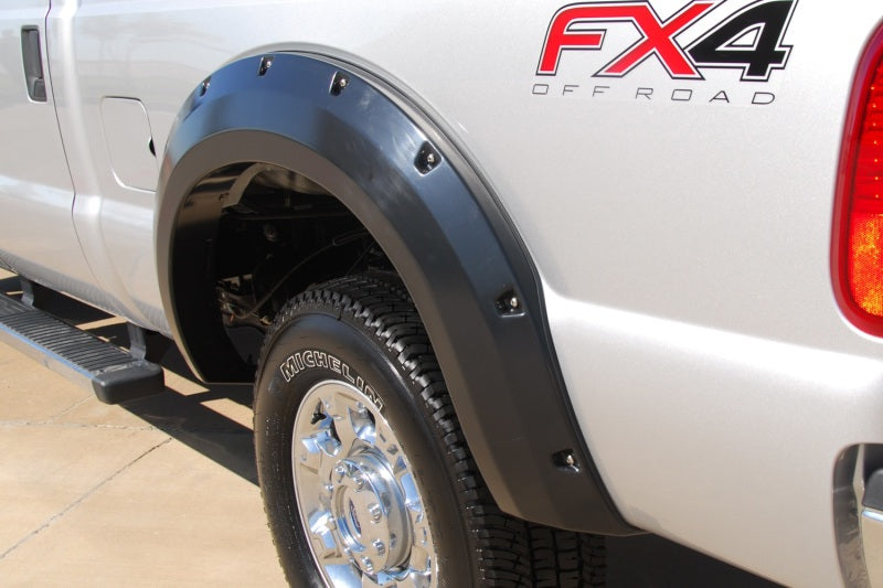 Lund 11-16 Ford F-250 RX-Rivet Style Textured Elite Series Fender Flares - Black (2 Pc.)