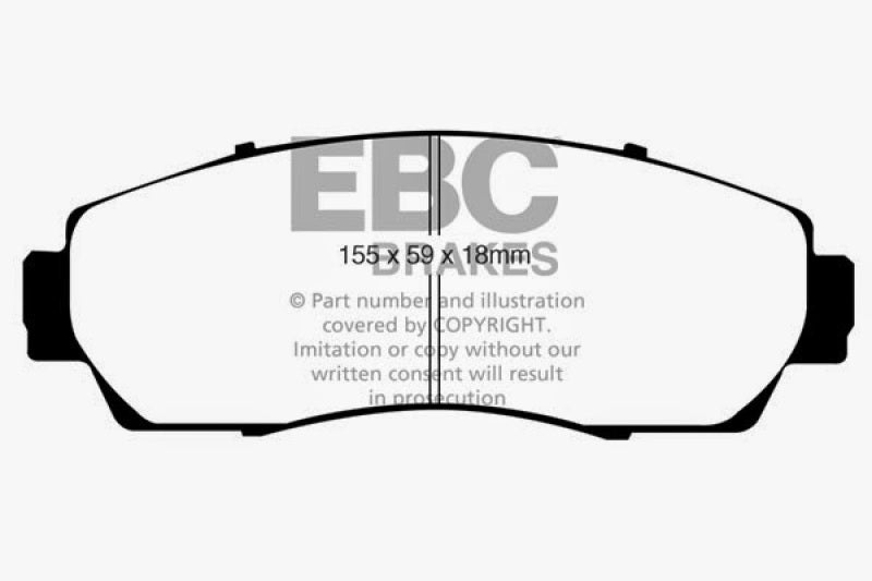 Plaquettes de frein avant EBC Redstuff pour Acura RDX 2.3 Turbo 07-09