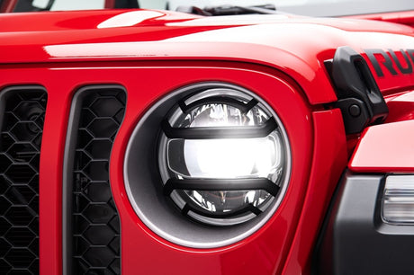 Protections de phares Rugged Ridge 18-20 Jeep Wrangler JL / 2020 Jeep Gladiator JT Black Elite Noir