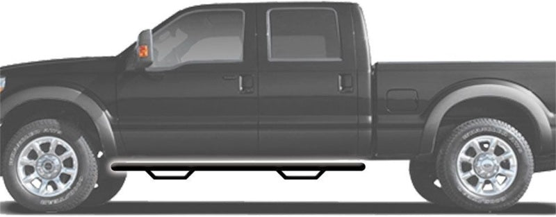 N-Fab Nerf Step 15-17 Ford F-150 SuperCab - Gloss Black - Cab Length - 3in