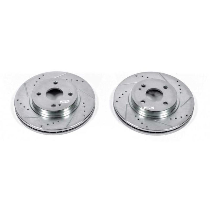 Disques de frein avant Power Stop 11-14 Mazda 2 Evolution percés et fendus - Paire