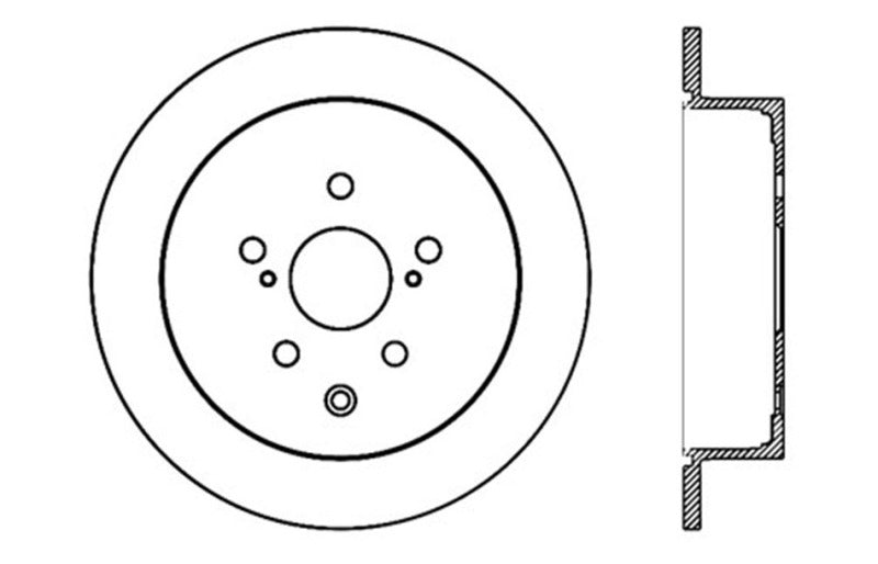 Disque de frein arrière percé côté conducteur StopTech 14-16 Toyota Highlander Sport