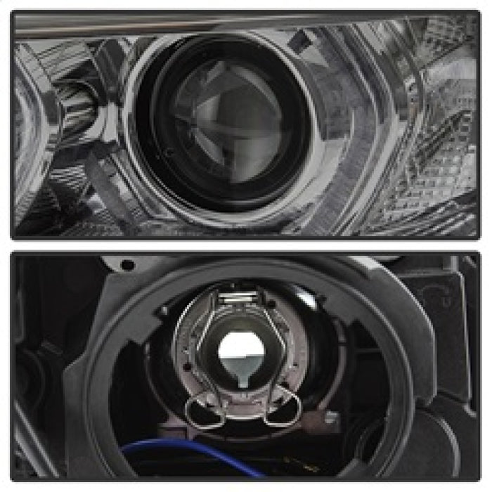 Phares de projecteur Spyder 12-14 BMW F30 Série 3 4DR - LED DRL - Fumée (PRO-YD-BMWF3012-DRL-SM)