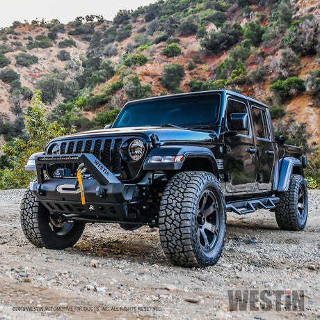 Pare-chocs avant Westin 18-19 Jeep Wrangler JL Stubby - Noir texturé