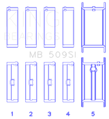 King Engine Bearings Chevrolet 400 Crankshaft Main Bearing Set (Set of 5)