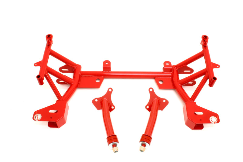 BMR 93-02 F-Body K-Member avec supports de moteur SBC/BBC et supports de rack STD. - Rouge