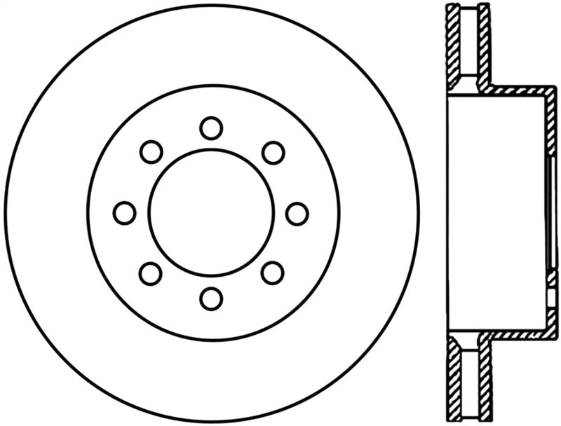 Rotor CRYO-STOP fendu avant droit StopTech Power Slot 05-11 Ford F250/F350 PU 4WD