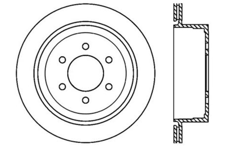StopTech 04-09 Ford F150 / 06-08 Lincoln Mark LT Rear Left Slotted & Drilled Rotor