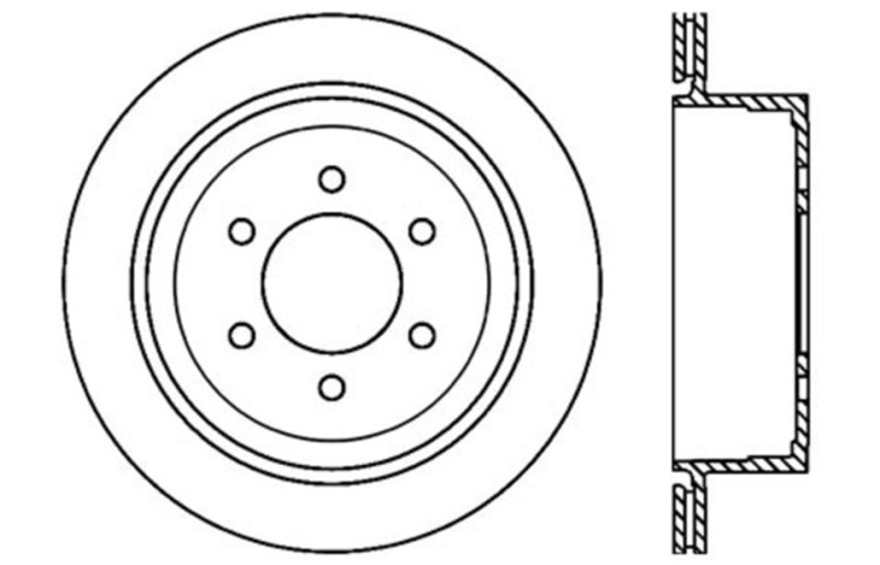 Rotor arrière gauche rainuré et percé StopTech pour Ford F150 04-09 / Lincoln Mark LT 06-08