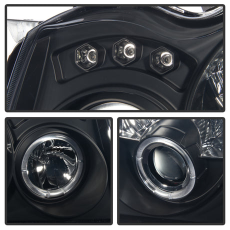 Phares de projecteur Spyder Jeep Grand Cherokee 05-07 LED Halo LED Blk Smke PRO-YD-JGC05-HL-BSM